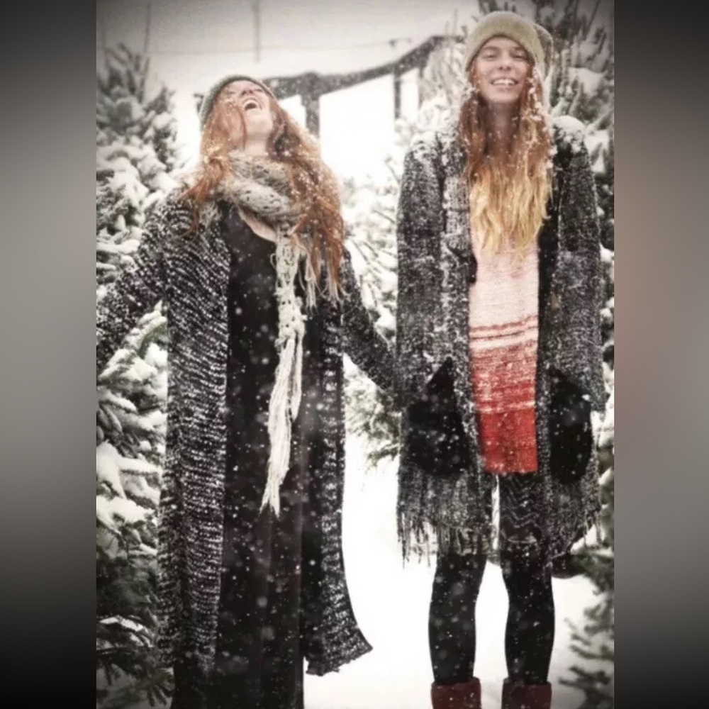 Free People Black and Gray Women's Cape